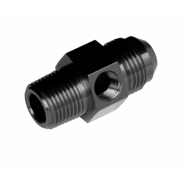 Redhorse ADAPTER FITTING 6 AN To 14 Inch NPT Male With 18 Inch NPT Port Anodized Black Aluminum Single 9194-06-04-2